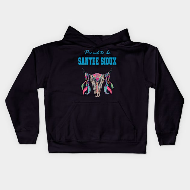 Native American Santee Sioux Tribal Buffalo Kids Hoodie by Jeremy Allan Robinson